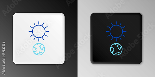 Line Solstice icon isolated on grey background. Colorful outline concept. Vector