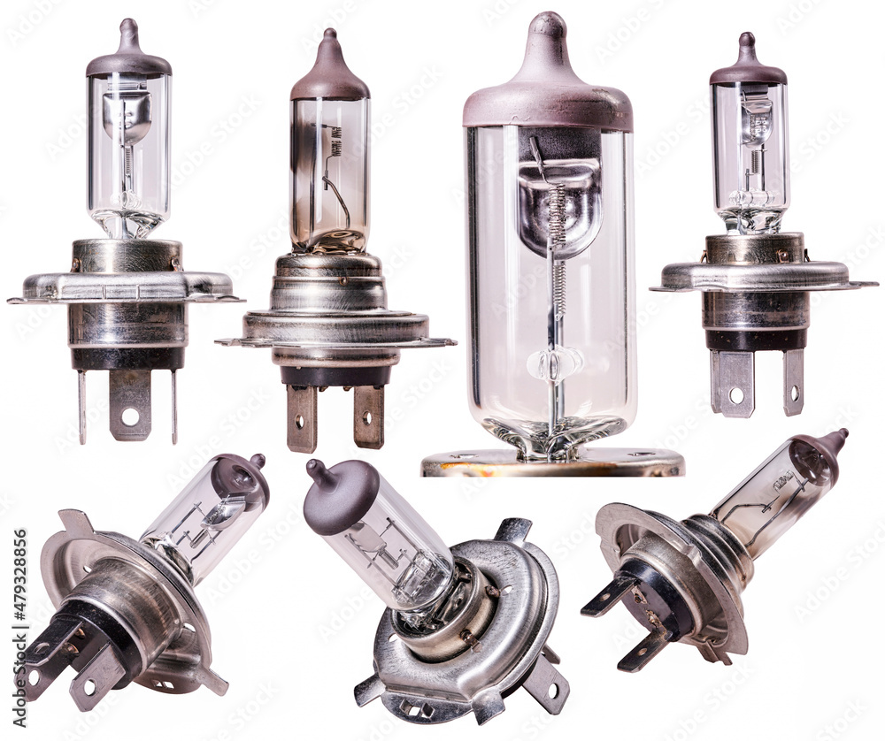Old broken car bulb. Accessories for the operation of passenger cars. Old broken car bulb. Accessories for the operation of passenger cars.