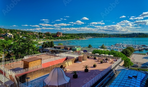 Fototapeta Naklejka Na Ścianę i Meble -  View to Portoroz Harbour
