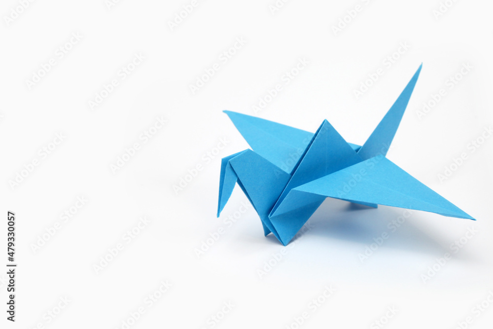 Origami paper crane flying Origami paper crane flying