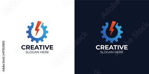 engineer logo set in modern style