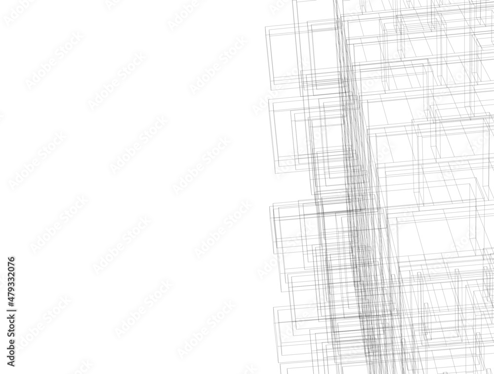 Abstract architecture design 3d illustration Abstract architecture design 3d illustration