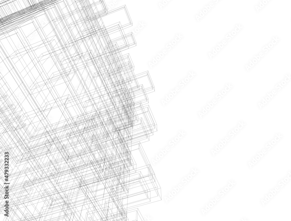 Obraz premium Abstract architecture design 3d illustration