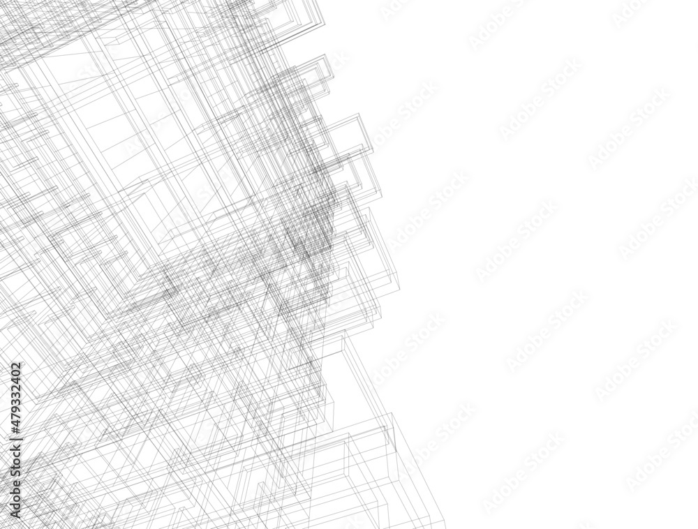 Obraz premium Abstract architecture design 3d illustration