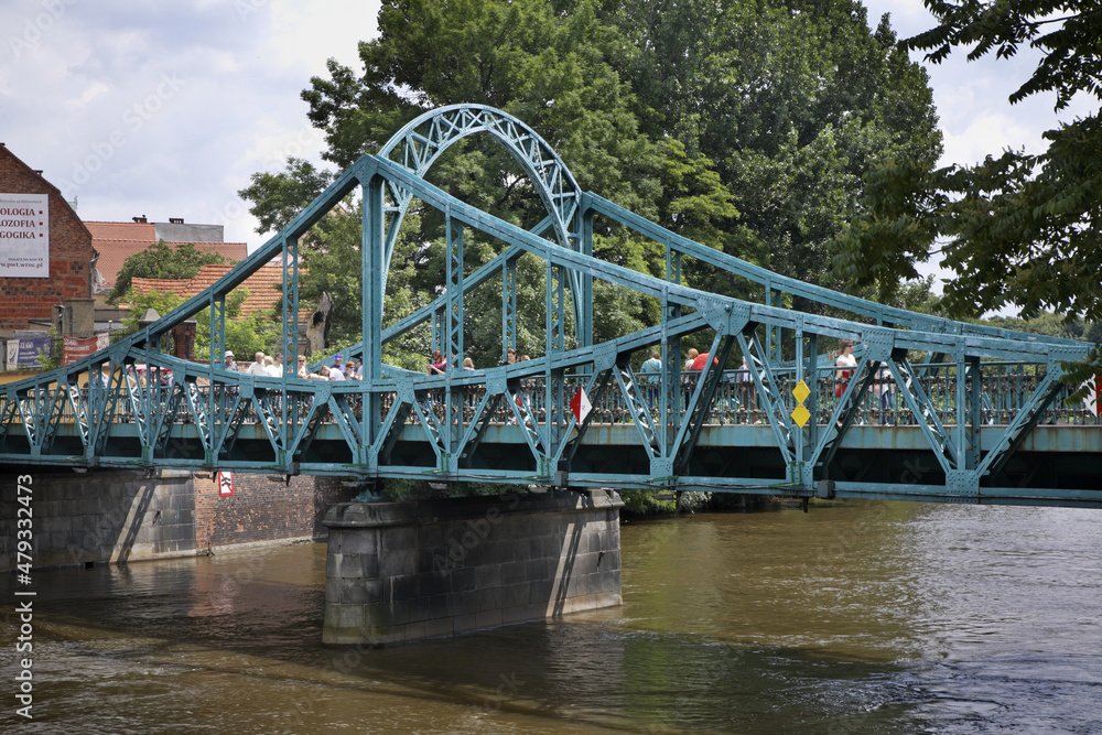 Fototapeta premium Tumski Bridge in Wroclaw. Poland