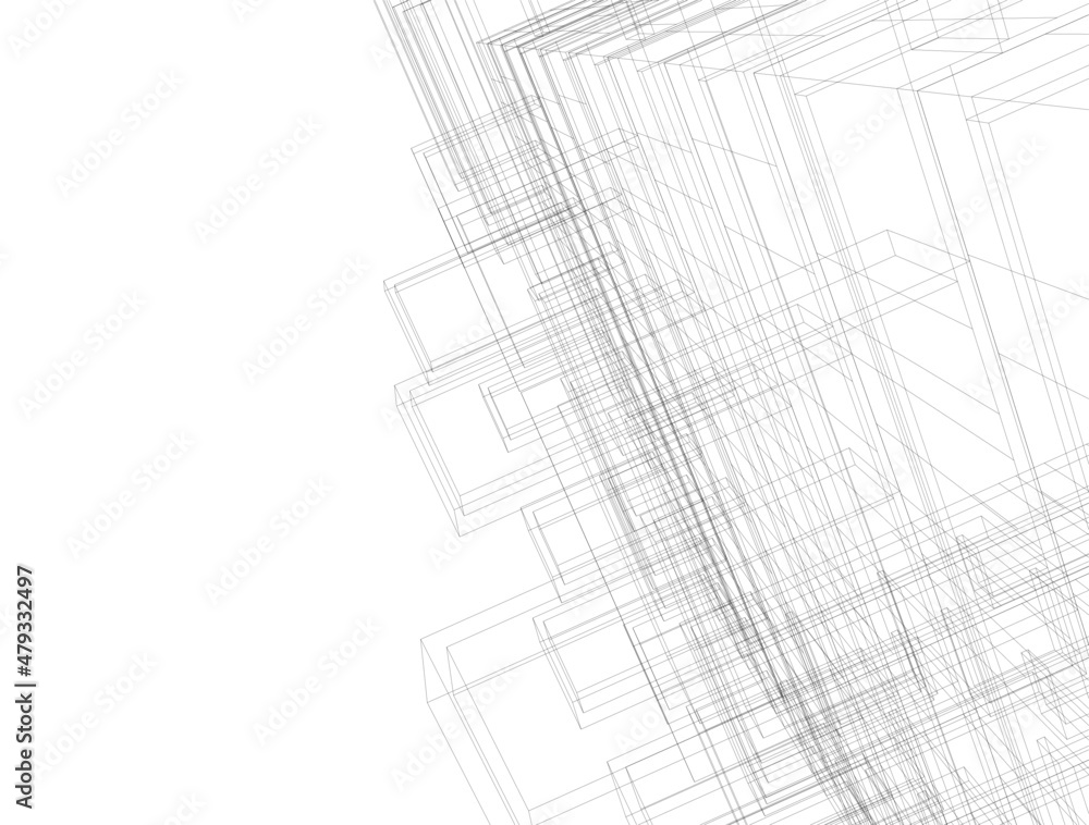 Obraz premium Abstract architecture design 3d illustration