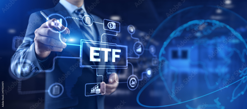 © Murrstock - ETF Exchange traded fund stock market trading investment financial concept.