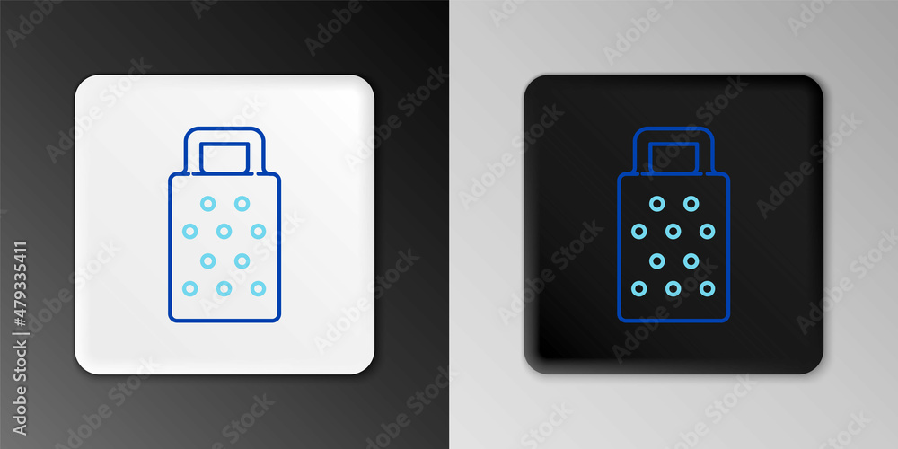 Line Grater icon isolated on grey background. Kitchen symbol. Cooking utensil. Cutlery sign. Colorful outline concept. Vector Line Grater icon isolated on grey background. Kitchen symbol. Cooking utensil. Cutlery sign. Colorful outline concept. Vector