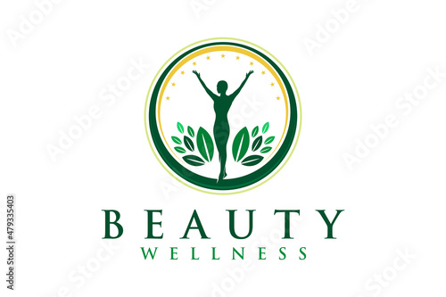 silhouette figure, sun, and leaves for Awakening Empowering Wellness Woman relationship
