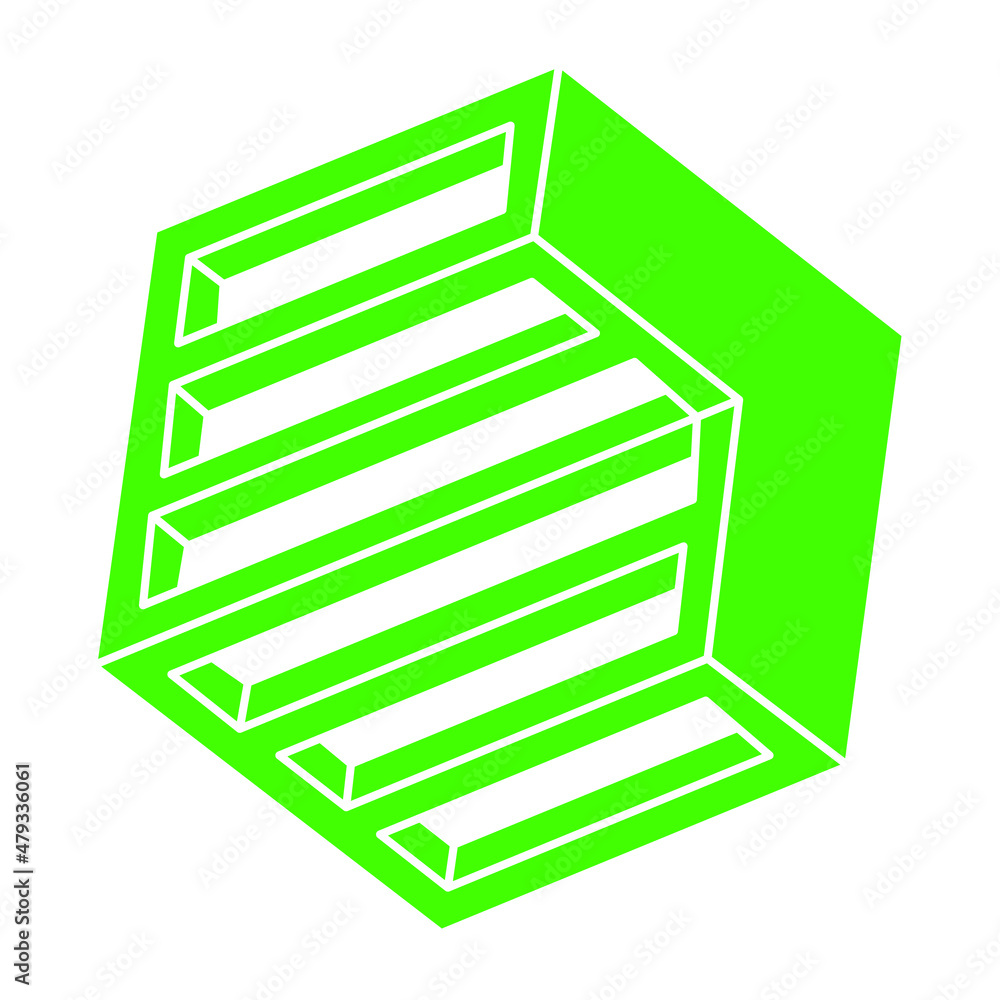 Logo. Impossible shapes, optical illusion, vector. Optical art objects. Geometric figure. Line art. Logo. Impossible shapes, optical illusion, vector. Optical art objects. Geometric figure. Line art.