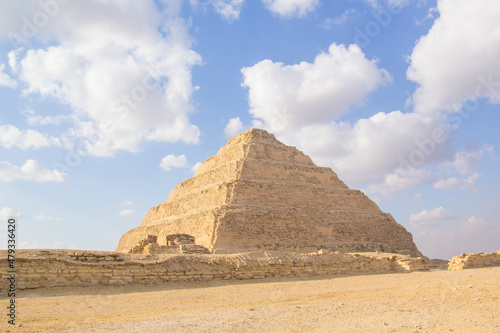 The Pyramid of Djoser  or Djeser and Zoser   or Step Pyramid in the Saqqara necropolis  Egypt