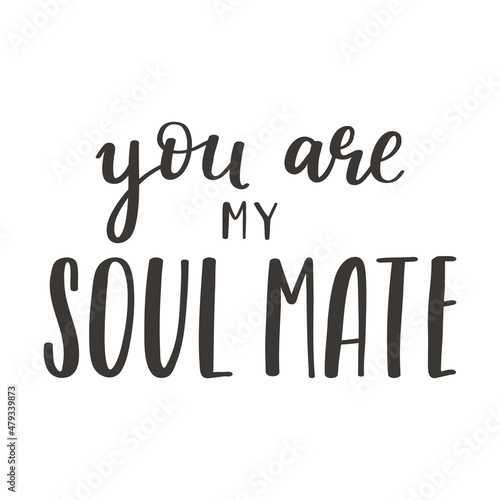 The handwritten phrase Love is all you need. Hand lettering. Words on the theme of Valentine's Day. Black and white vector silhouette isolated on a white background.