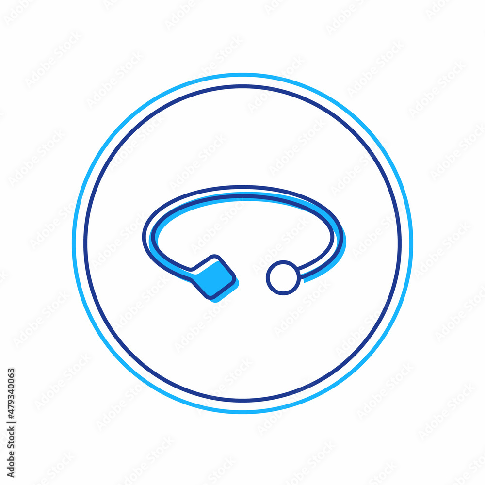 Filled outline Bracelet jewelry icon isolated on white background. Bangle sign. Vector Filled outline Bracelet jewelry icon isolated on white background. Bangle sign. Vector