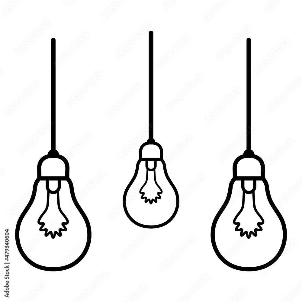 Lightbulb Flat Icon Isolated On White Background Lightbulb Flat Icon Isolated On White Background