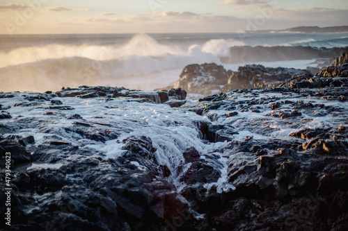 Iceland, lava rock waves