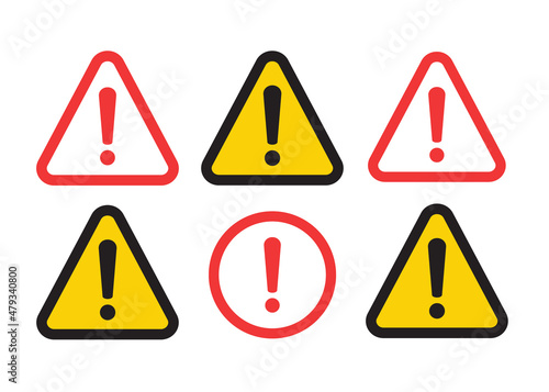 Warning icon. The attention icon. Danger symbol. Alert icon