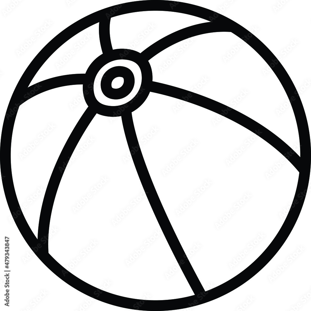 Beach ball Vector Icon Design Illustration Beach ball Vector Icon Design Illustration