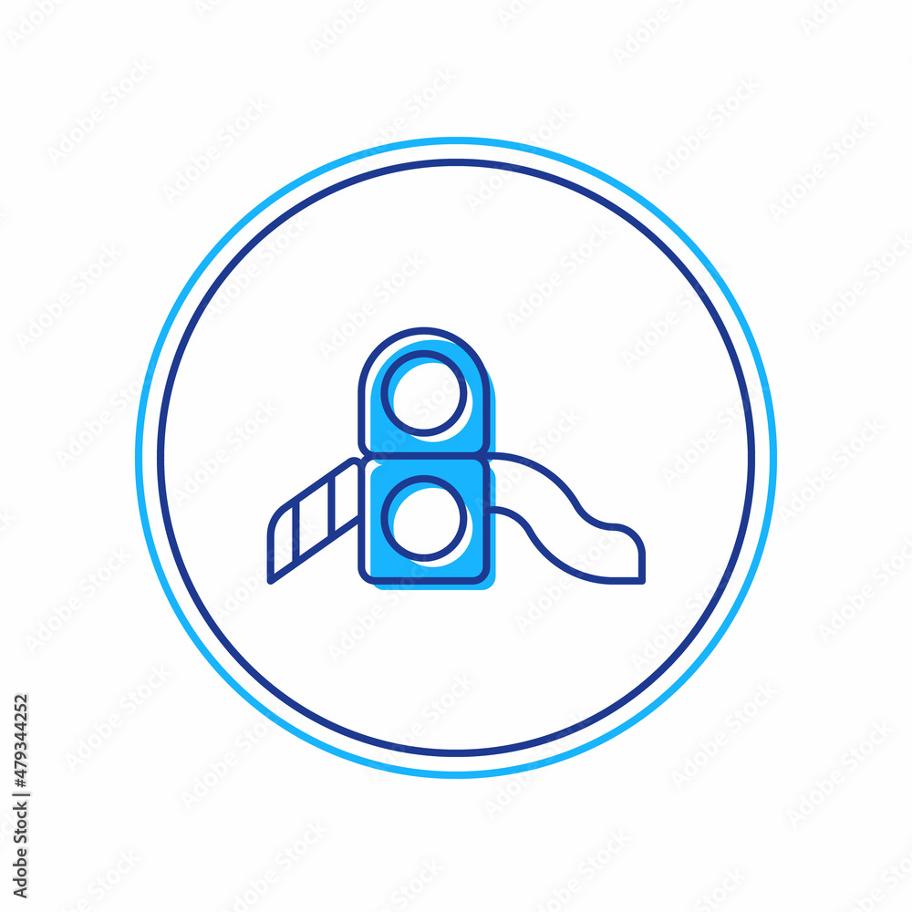 Filled outline Slide playground icon isolated on white background. Childrens slide. Vector Filled outline Slide playground icon isolated on white background. Childrens slide. Vector