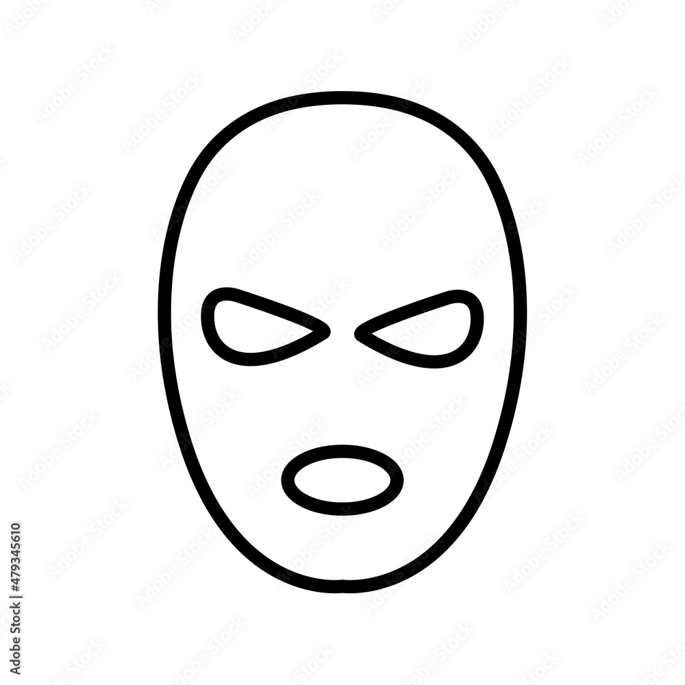 Thief line icon, vector logo isolated on white background