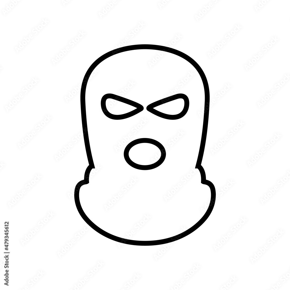 Thief line icon, vector logo isolated on white background