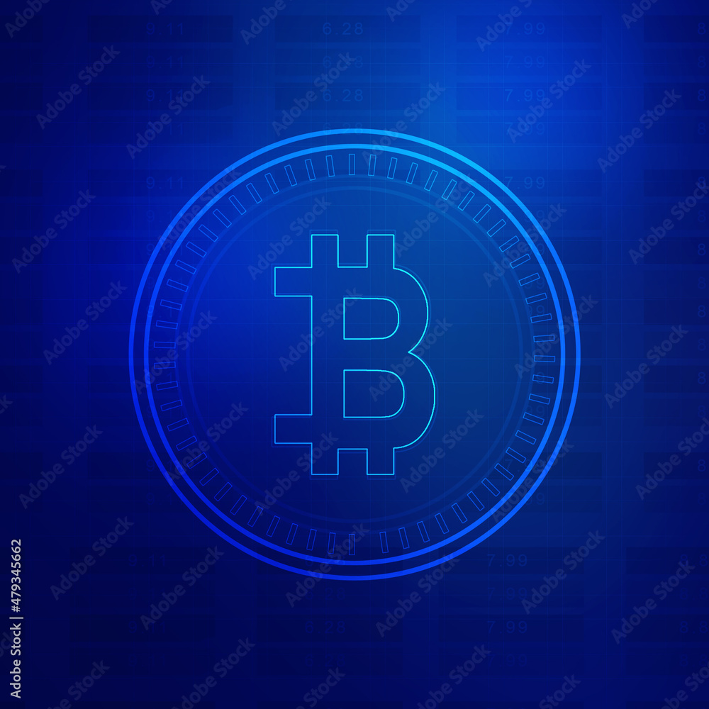Obraz premium 2d rendering bitcoin sign currency