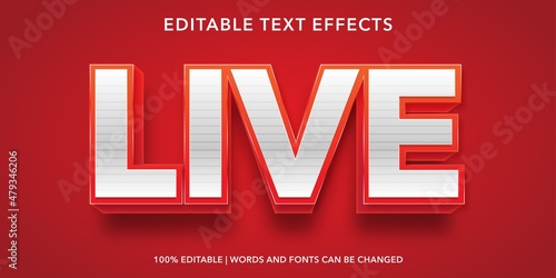 live editable text effect