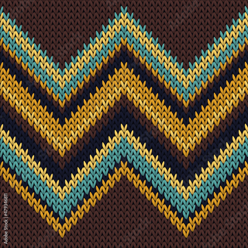 Yarn zig zal lines knitting texture geometric
