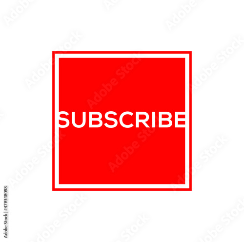 Square Subscribe button vector. Subscribe now vector.