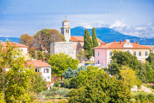 Town of Barban on picturesque Istrian hill view