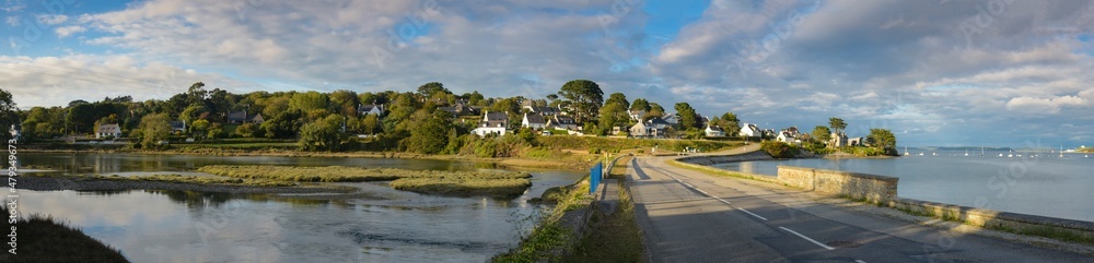 View on the city of Roscanvel in finistere in Brittany