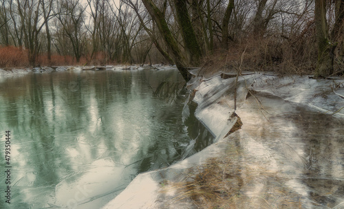 Winter in the vicinity of the river