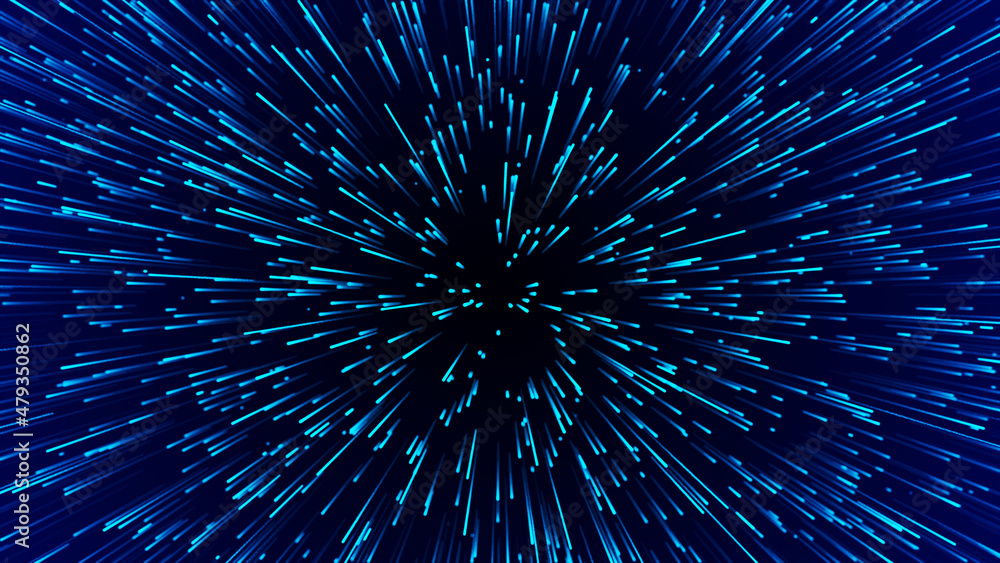 Abstract data flow space. Light rays. Explosion effect. Sci-fi Motion wallpaper. 3D rendering. Abstract data flow space. Light rays. Explosion effect. Sci-fi Motion wallpaper. 3D rendering.