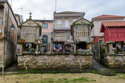 beautiful view of combarro fishing town, pontevedra, Spain photo