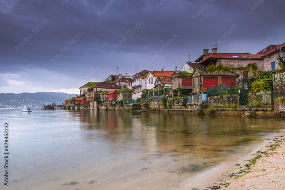 beautiful view of combarro fishing town, pontevedra, Spain beautiful view of combarro fishing town, pontevedra, Spain