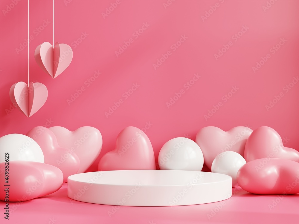 Valentines day podium for product presentation. Valentines day podium for product presentation.
