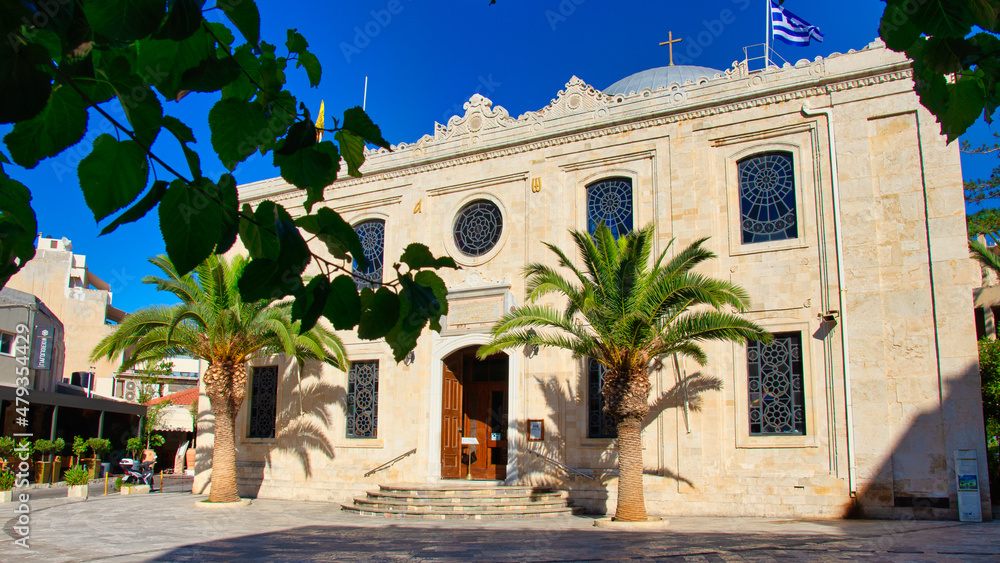 The Orthodox Church of Agios Titos in the old town of Heraklion