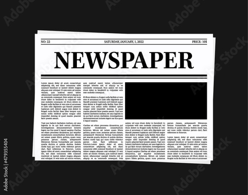 Folded newspaper / avis, Vector