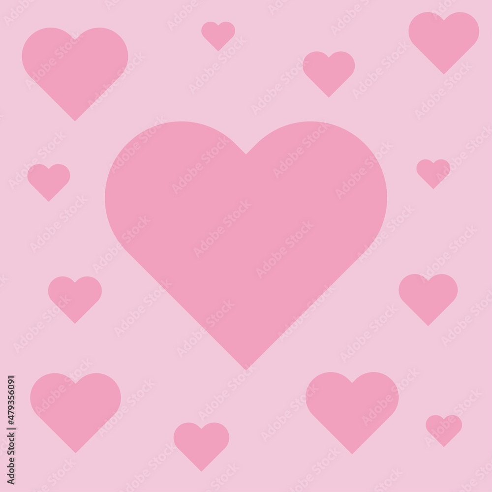 pink heart illustration suitable for love and affection theme