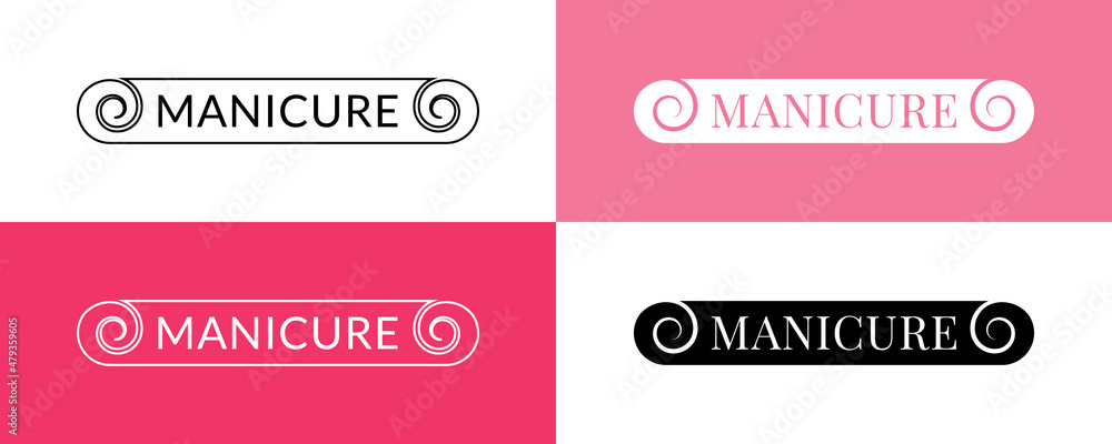 Beautiful manicure logo Beautiful manicure logo