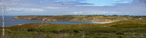 panoramic on the tip of van in finistere in Brittany