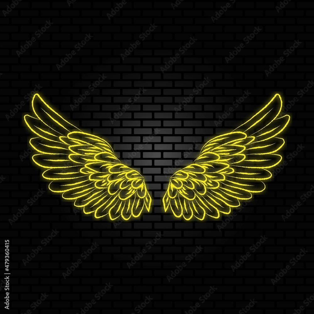 Neon Wings Vector Art, Icons, and Graphics for Free Download