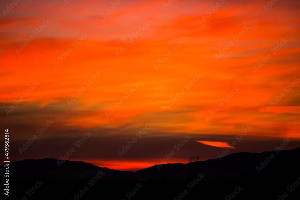 Sunset in Aiguamolls De L'Emporda Nature Reserve, Spain
