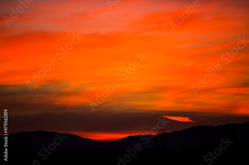 Sunset in Aiguamolls De L Emporda Nature Reserve  Spain