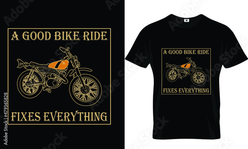 A good bike ride...T-shirt design photo