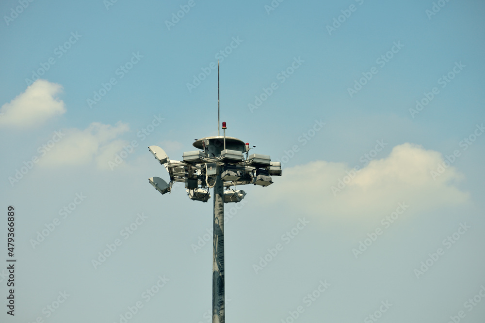 The surveillance tower at the airport