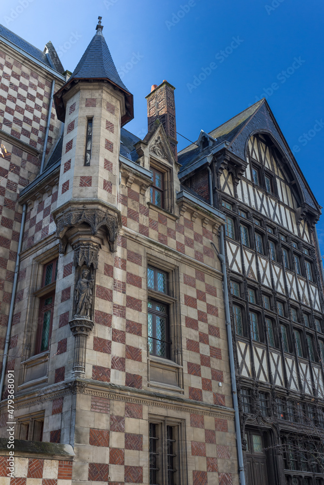 Medieval style architecture on clear day