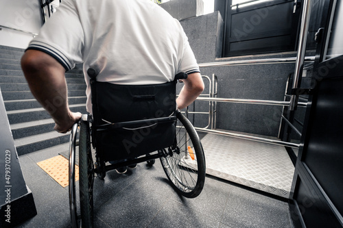 The special elevator for the person with a physical disabilities