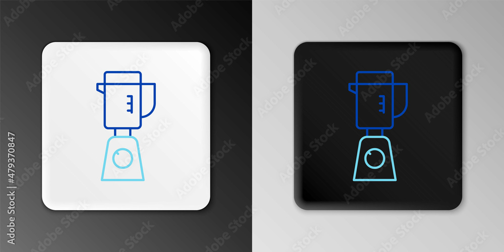 Line Blender icon isolated on grey background. Kitchen electric stationary blender with bowl. Cooking smoothies, cocktail or juice. Colorful outline concept. Vector Line Blender icon isolated on grey background. Kitchen electric stationary blender with bowl. Cooking smoothies, cocktail or juice. Colorful outline concept. Vector