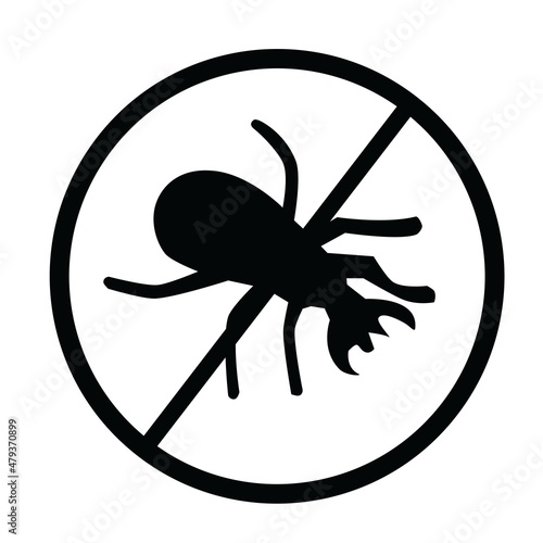 no insect icon vector design
