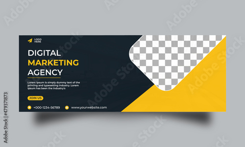 Digital marketing agency facebook cover template 